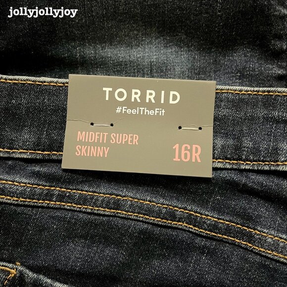 Torrid Super Soft Dark Wash MidFit Super Skinny Jean 18R - Picture 6 of 8